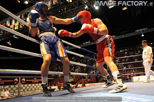 2009-09-06 AIBA World Boxing Championship 1309 - 81kg - Hrvoje Sep CRO - Jeysson Monroy Varela COL